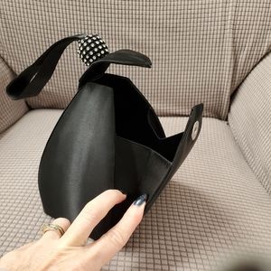 Black Satin Evening Bag